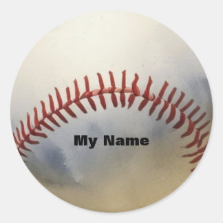 Sticker Rond Baseball Votre Nom