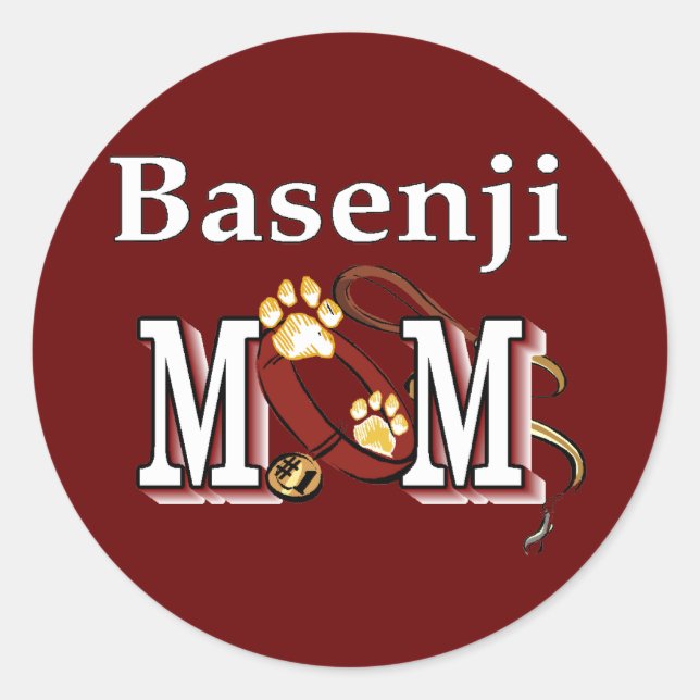 Sticker Rond Basenji Dog (Devant)