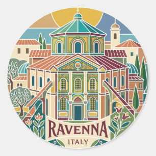 Sticker Rond Basilique San Vitale Italie