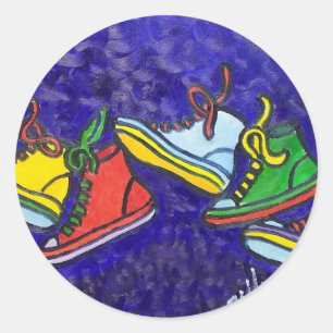 Sticker Rond Basket