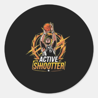 Sticker Rond Basket-ball
