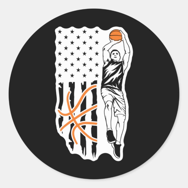Sticker Rond Basket-ball3 (2) (Devant)