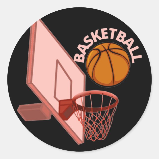 Sticker Rond Basket-ball 2 (Devant)