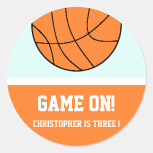 Sticker Rond Basket-ball 3e anniversaire