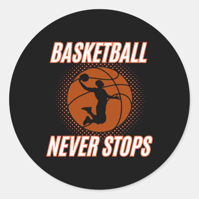 Sticker Rond Basket-ball 9 (Devant)