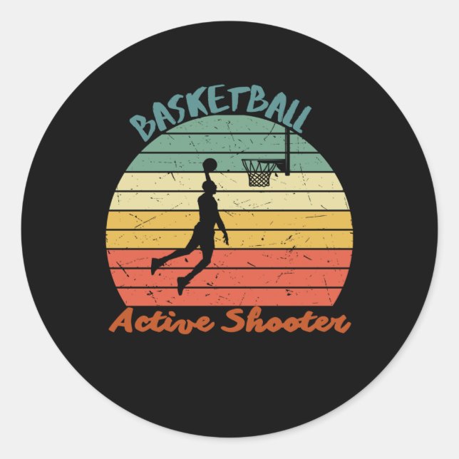 Sticker Rond Basket-ball actif 8 (Devant)