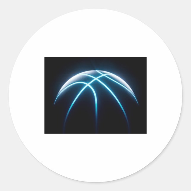 Sticker Rond Basket-ball cool (Devant)