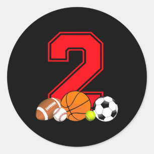 Sticker Rond Basket-ball de baseball de 2 ans Bir de baseball