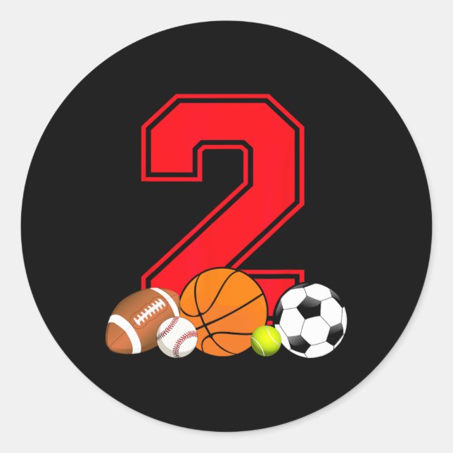 Sticker Rond Basket-ball de baseball de 2 ans Bir de baseball (Devant)