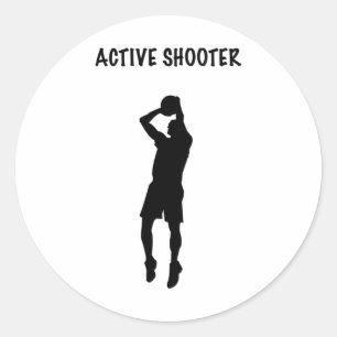 Sticker Rond Basket-ball de tir actif 6