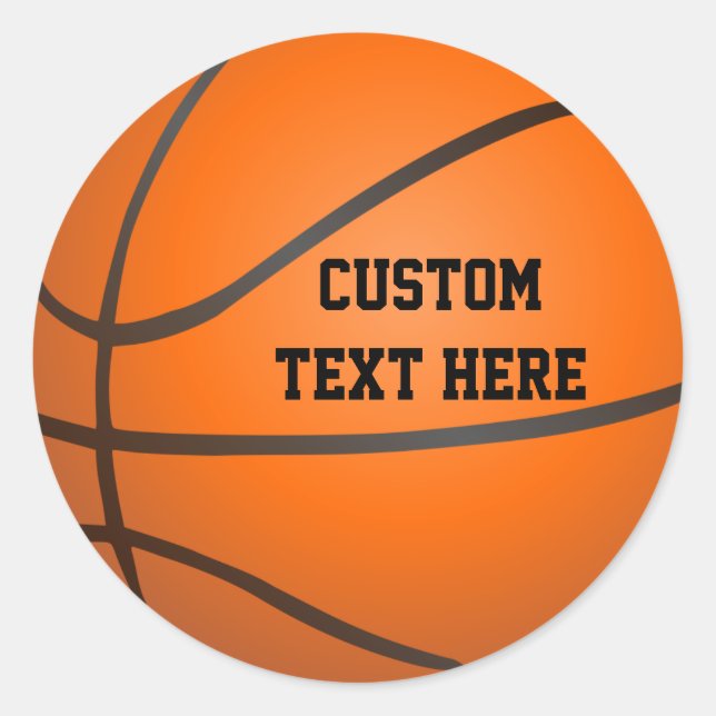 Sticker Rond Basket-ball du Personalized (Devant)