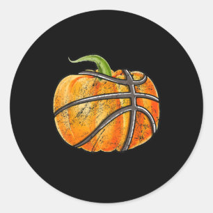 Sticker Rond Basket-ball Halloween Boys Hommes Enfants Funny Ci