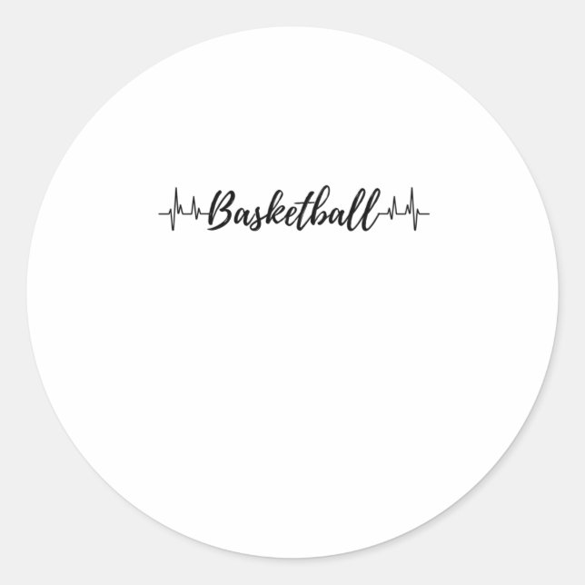 Sticker Rond Basket-ball Heartbeat 11 (Devant)