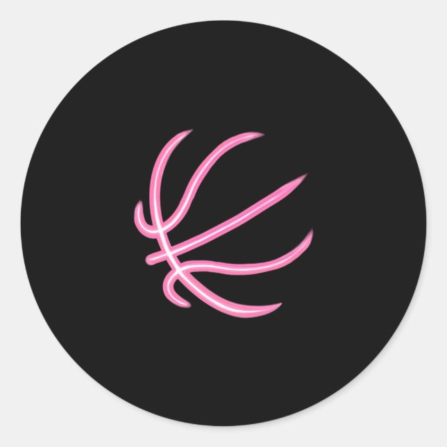 Sticker Rond Basket-ball Lover Baskeball Ball (Devant)