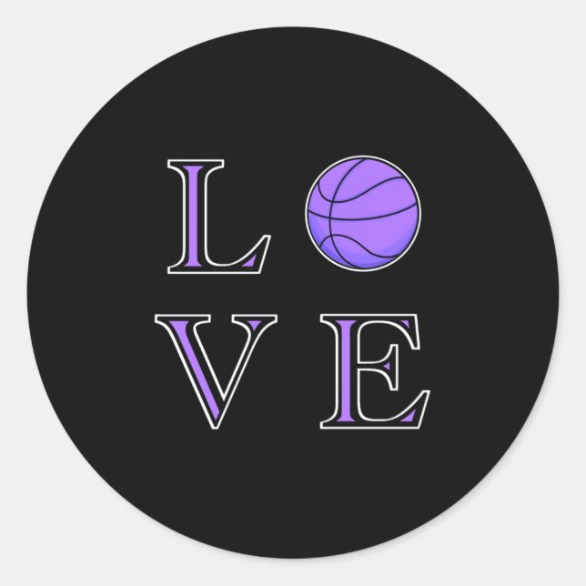 Sticker Rond Basket-ball Lover Basket (Devant)