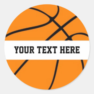 Sticker Rond Basket-ball personnalisé