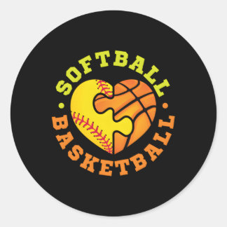 Sticker Rond Basket-ball Softball