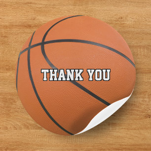 Sticker Rond Basket-ball Sport Merci