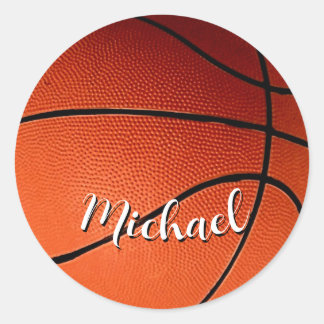 Sticker Rond Basket-ball Votre nom Personnalisé