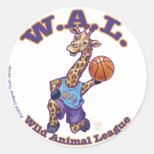 Sticker Rond Basket-ball WAL