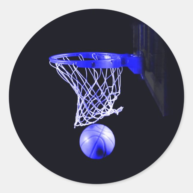 Sticker Rond Basket bleu (Devant)