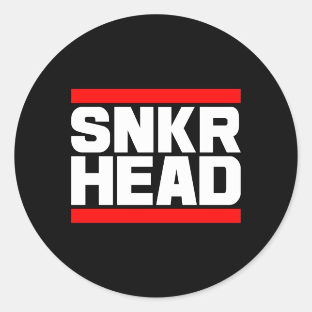 Sticker Rond Basket Head Sole Collecteur Basket Junkie Snkr He (Devant)