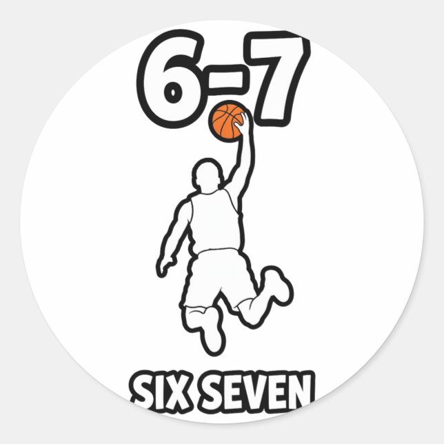 Sticker Rond Basketball 6-7 (Devant)