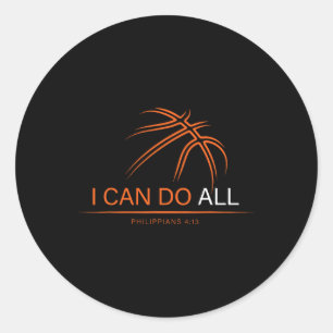 Sticker Rond Basketball Boys Femmes Hommes Ados Filles Cadeaux
