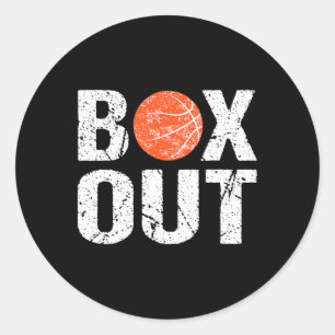 Sticker Rond Basketball Coach Box Out Dit Nouveauté Cadeau