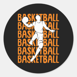 Sticker Rond Basketball Enfants Garçons Hommes 1