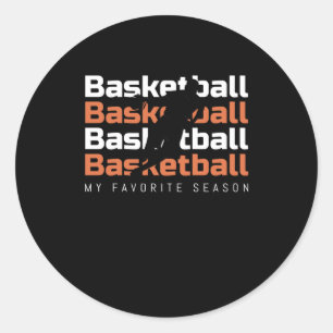 Sticker Rond Basketball Est Ma Saison Favorite Basketball