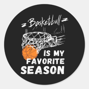 Sticker Rond Basketball Est Mon Cadeau De Saison Favorite