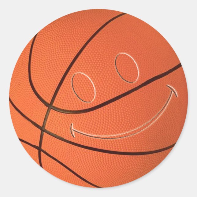 STICKER ROND BASKETBALL FACE (Devant)