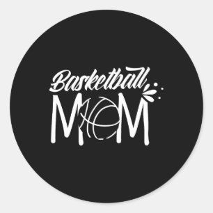 Sticker Rond Basketball Maman Coach Joueur de l'équipe Match Mè