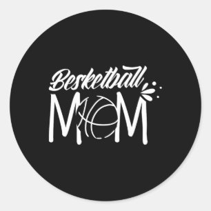 Sticker Rond Basketball Maman Match Coach Coach Joueur de l'équ