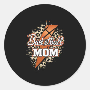 Sticker Rond Basketball Maman Tiger Tiger Tonnerre Bolt