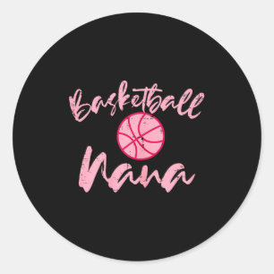 Sticker Rond Basketball nana maman mignonne grand-mère sports g