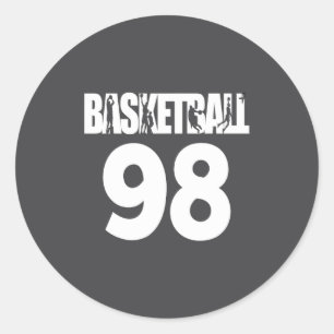 Sticker Rond Basketball Numéro 98 Mon Joueur de Basket Favori