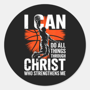 Sticker Rond Basketball Peut Toutes Choses À Travers