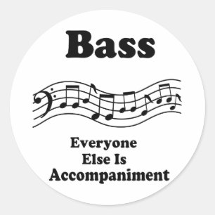 Sticker Rond Bass Choir Cadeau