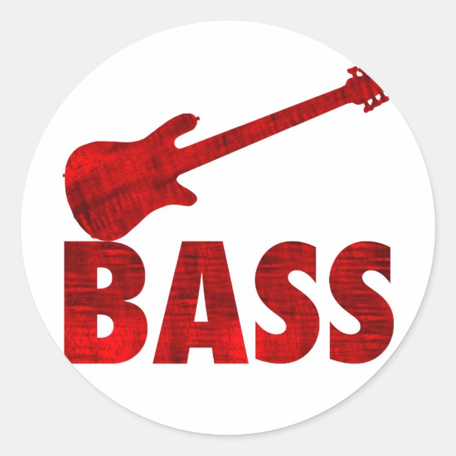 Sticker Rond Bass Guitare (Devant)