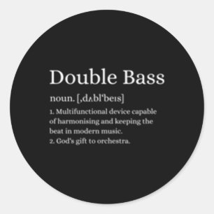 Sticker Rond Basse basse double définition, instrumentation bas