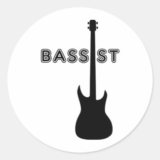 Sticker Rond Bassiste