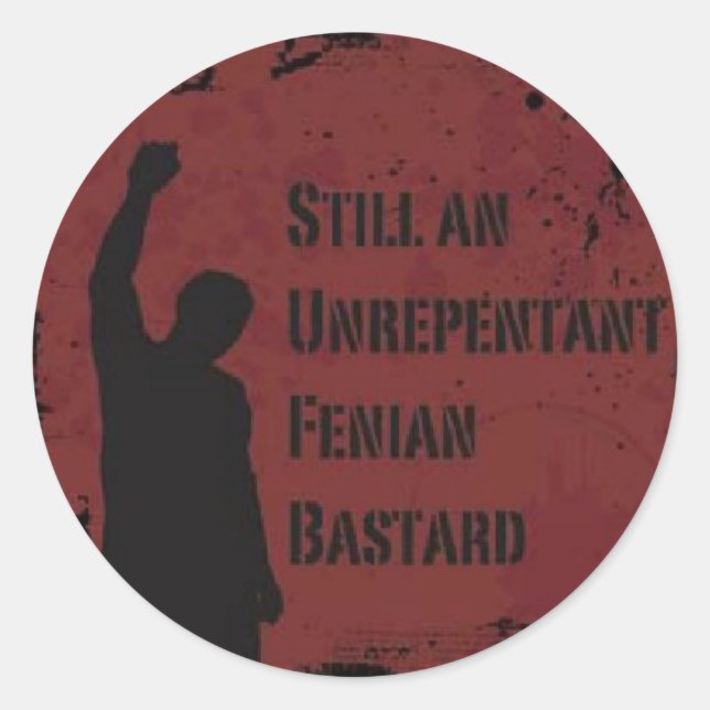 Sticker Rond Bastard Fenian sans repentir (Devant)