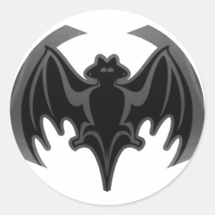 Sticker Rond Bat Black Inv Le MUSÉE Zazzle Cadeaux
