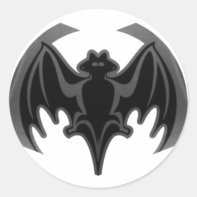 Sticker Rond Bat Black Inv Le MUSÉE Zazzle Cadeaux (Devant)
