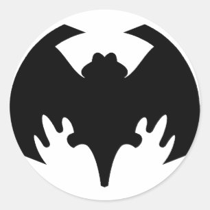 Sticker Rond Bat Black Le MUSÉE Zazzle Cadeaux