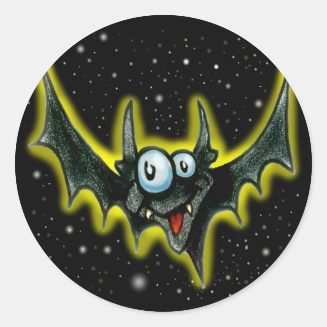 Sticker Rond Bat - Customisé (Devant)