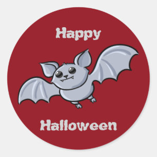 Sticker Rond Bat d'Halloween