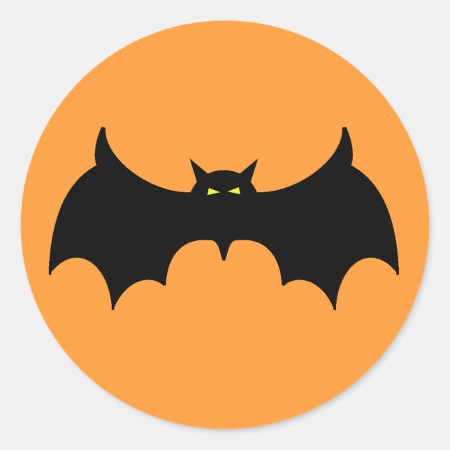 Sticker Rond Bat d'Halloween (Devant)